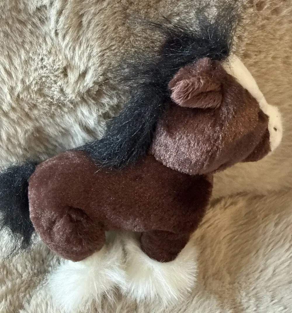 Ganz Webkinz Clydesdale Horse Plush Stuffed Animal W Logo No Code EUC 9”